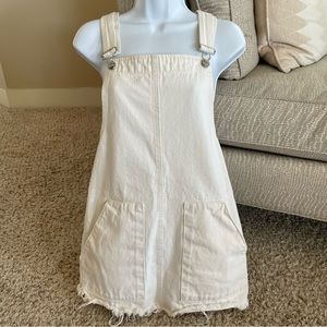 Cream Overall (Dungaree) Dress